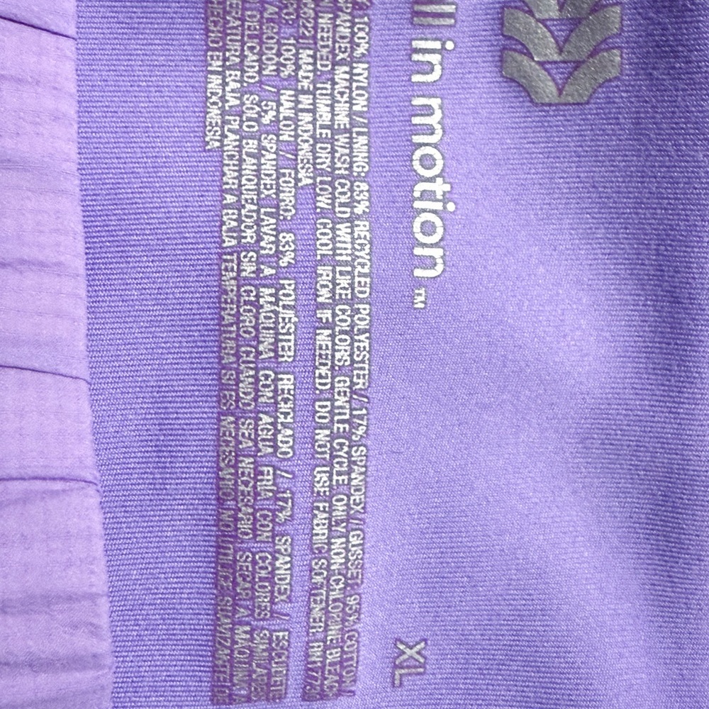 All in Motion Women’s XL Running Shorts Lavender 3” Lined Tulip Hem - Picture 7 of 7